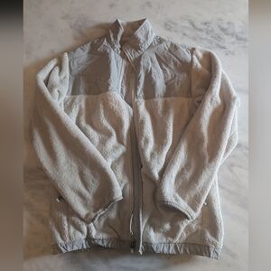 North Face White Fuzzy Jacket